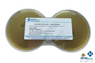 Imagem para o produto Agar Bile Esculina com Vancomicina pcte c/ 10 placas 90x15mm